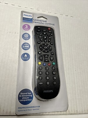 #ad PHILIPS Universal Remote Control Audio Video 3 device New sealed $12.00