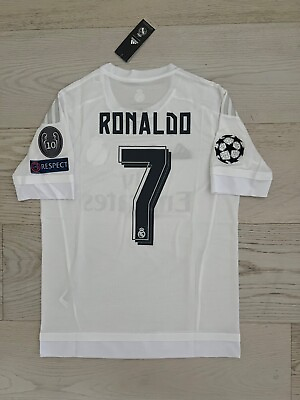 #ad Ronaldo #7 Real Madrid Home 2015 16 UCL Final Jersey S New W tags $179.99