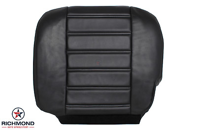 #ad 2003 2007 Hummer H2 SUV TV DVD Bose Driver Side Bottom Leather Seat Cover Black $225.79