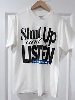 #ad Vintage Panasonic Sound “Shut Up And Listen” Size Large White Single Stitch $20.00