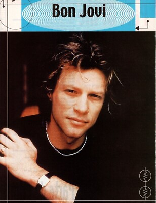 #ad Jon Bon Jovi portrait pinup Part of Me lyrics Super Hits magazine clippings pix $4.00