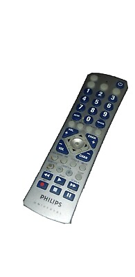 #ad Philips Universal TV Silver Remote Control CL034 Tested $10.39