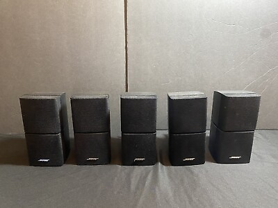#ad Set of 5 Bose Double Cube Speakers Lifestyle Acoustimass Not Tested $100.00
