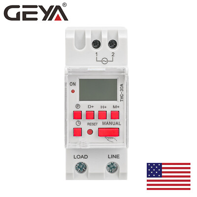 #ad #ad GEYA Programmable Digital LCD Timer Weekly Electronic Switch 30A AC220V 50 60Hz $15.64