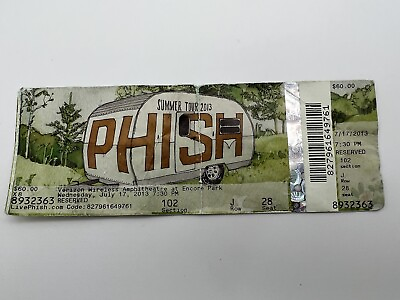 #ad Phish Ticket Stub 7 13 13 Verizon Wireless Theatre Summer Tour 2013 PTBM $23.70