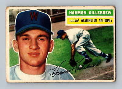 #ad 1956 Topps #164 Harmon Killebrew GD VG Washington Senators HOF Baseball Card $54.95
