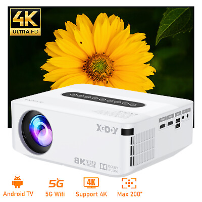 #ad XGODY 4K LED Projector Native 1080p Bluetooth 5G WiFi Beamer Home Theater HDMI $118.74