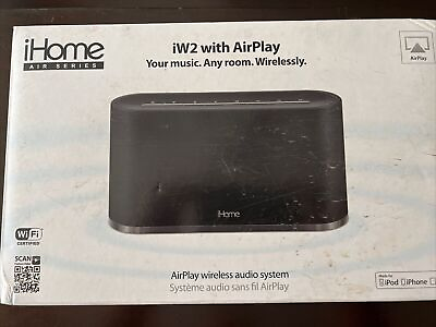 #ad Brand NEW iHome IW2 Airplay Wireless Stereo Speaker System IW2BC $34.00