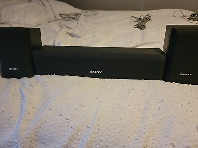 #ad Sony Speaker System SS SR3000P SS CN3000P Black With Surround Sound 3pc $60.00