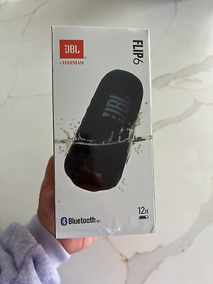 #ad JBL Flip 6 Portable Bluetooth Speaker System Black Excellent Condition $59.99