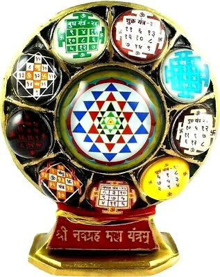 #ad Navgrah Yantra Stand For Vastu Correction amp; Bring Positive Energy in Home $91.96