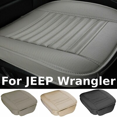 #ad For JEEP Wrangler Car Front Seat Cover PU Leather Cushion Pad Half Full Surround $24.99