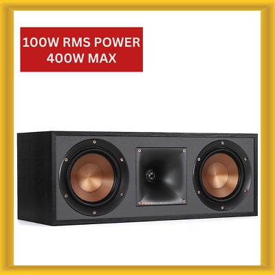 #ad Klipsch R 52C Powerful Detailed Center Channel Home Speaker 400W Max Black New $134.99