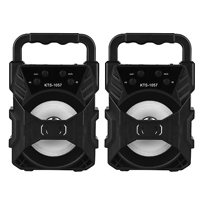 #ad 2 Pack Wireless Bluetooth Speaker Portable AUX SD TF FM Radio for Indoor Outdoor $15.99