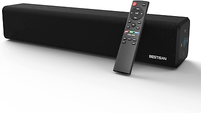 #ad #ad BESTISAN Sound Bar with Bluetooth 5.0 and Wired Connections Home Audio Sound Bar $65.99