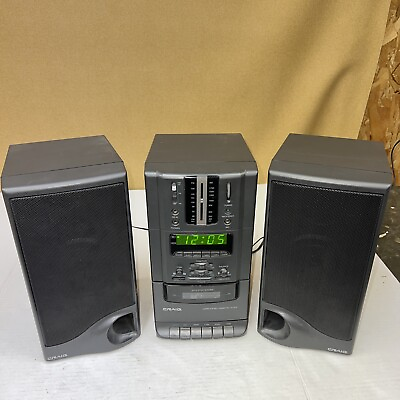 #ad Micro Home Stereo System Am Fm Cassette Player Recorder w Alarm Clock *Parts $29.00
