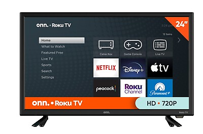 #ad 24” Class HD 720P LED Roku Smart Television 100012590 $70.99