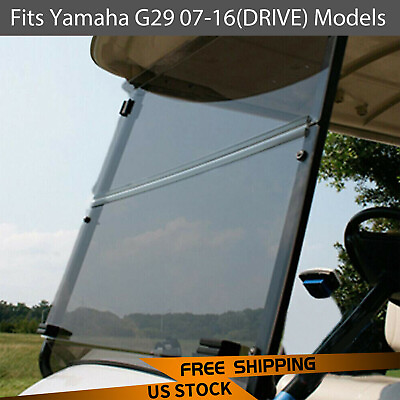 #ad For Yamaha G29 Drive 07 16 Golf Cart Tinted Folding Down Windshield $74.00