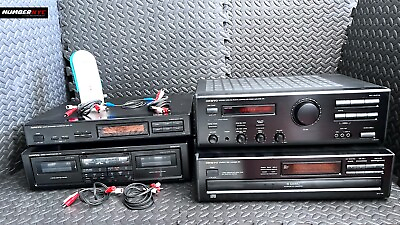 #ad Onkyo Stereo System A RV401 Amplifier T 401 FM AM TA W11 Cassette DX C105 Disc $199.99
