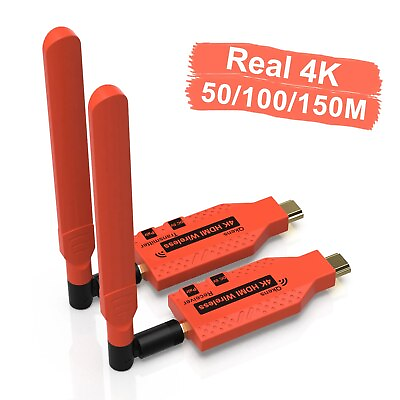 #ad 4K Wireless Transmission Transmitter and Receiver Display Adapter HDMI Extender $83.86