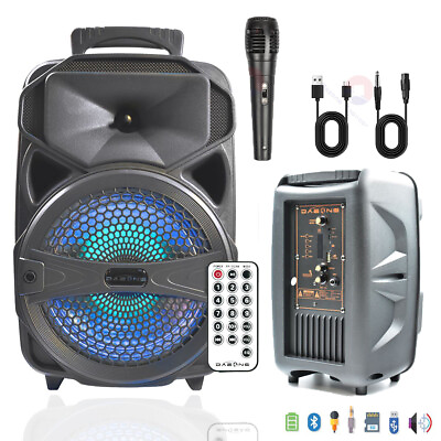 #ad 8inch 1000W Wireless Portable FM Bluetooth Speaker Heavy Bass Sound System Party $32.99
