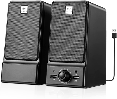 #ad USB Computer SpeakersDual 8W External Speakers for LaptopBuilt In DSP Sound Ch $51.06