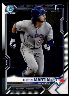 #ad 2021 Bowman Chrome Prospects #BCP 87 Austin Martin Toronto Blue Jays $1.99