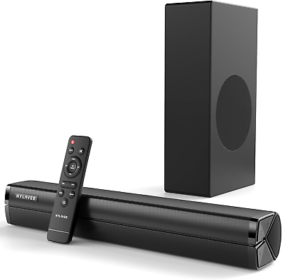 #ad Sound Bars For TV with Subwoofer Bluetooth TV Sound Bar Compact Deep Bass NEW $164.70