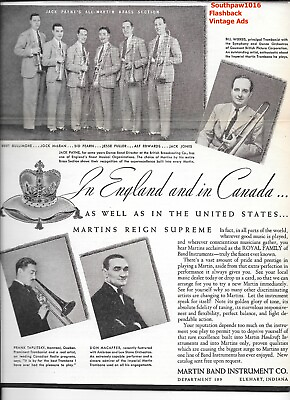 #ad 1936 Original Martin Band Instruments quot;In England amp; Canada...quot; Vintage Print Ad C $14.95