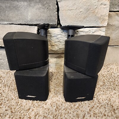 #ad 2 Bose Double Cube Black Speakers amp; Mounts DoubleShot Lifestyle Acoustimass $59.95