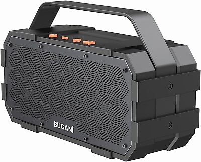 #ad BUGANi Portable Bluetooth Speakers 30W Stereo Sound TF Card AUX for Beach $23.99