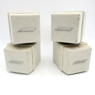 #ad Pair of White BOSE ACOUSTIMASS AM 5 Direct Reflecting Swiveling Cube SPEAKERS $61.99