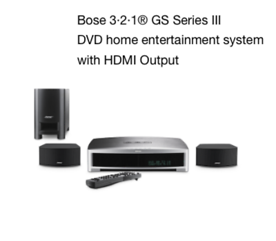 #ad Bose 3·2·1® GS Series III DVD home entertainment system HDMI Output $398.88