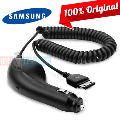 #ad NEW OEM Samsung Car Charger w S20 Pin Coiled Cable for Omnia Ace Juke BlackJack $8.53
