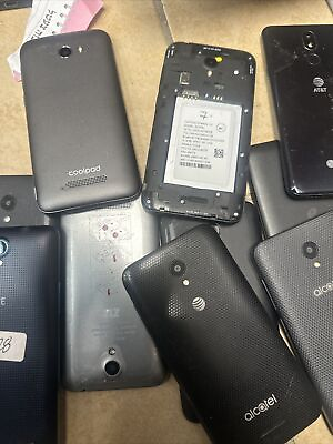 #ad Lot Of 13 Mixed Phones zte Alcatel Coppas Tracfone And ATamp;T LG Etc For Parts $135.00
