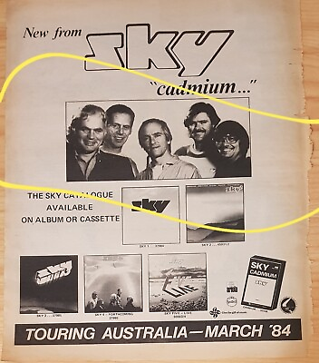 #ad 1984 music magazine album advert for SKY Cadmium Toshiba Sound advert art AU $18.00