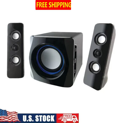 #ad Home Music System W LED Light Bluetooth Channel Powered Speaker Stereo Sound US $78.77