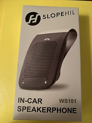 #ad Slopehil In car Bluetooth Speakerphone Hands Free Visor Mount WS 102 New In Box $19.75