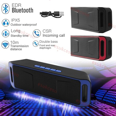 #ad Bluetooth Speaker Wireless Waterproof Outdoor Stereo Bass USB TF FM Radio LOUD $8.99