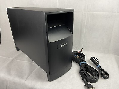 #ad Bose Acoustimass 10 Series IV Home ENT. System Subwoofer w CABLES WORKS TESTED $174.98
