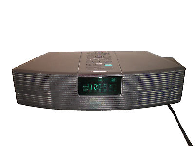 #ad Bose Wave Clock Radio AM FM Alarm Clock black model AWR1 1W Tested... NO Remote $72.95