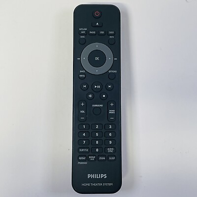 #ad Genuine Philips Home Theater System Remote Control Black Original HT080423 $8.47