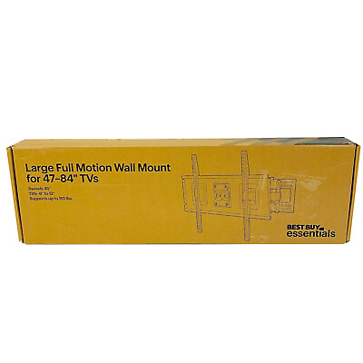 #ad Best Buy Essentials BE MLFM Full Motion TV Wall Mount for 47–84quot; TV up to 110LBS $45.99