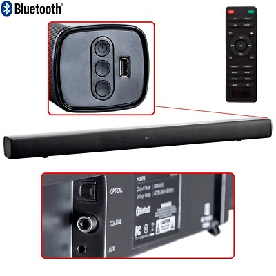 #ad Wireless Bluetooth Soundbar 2.1 Channel Subwoofer Home Theater Speaker IR Remote $123.34