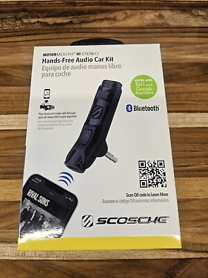 #ad #ad Scosche Wireless Bluetooth Hands free Car Receiver w Built in Mic Black 2A1 $14.99