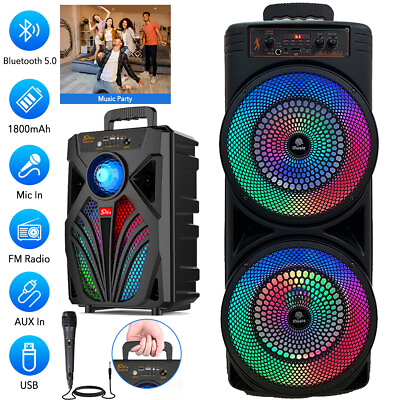 #ad 6000W Portable Bluetooth 5.0 Speaker Sub woofer Heavy Bass Sound Party System US $36.09
