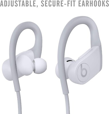 #ad Beats Powerbeats 4 Wireless Bluetooth Sports Headset Headphones White Excellent $52.99