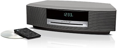 #ad Bose Wave Music System CD Player AM FM Radio w Bluetooth Titanium Silver $328.00