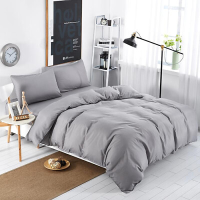 #ad 2021 HOME TOP New Bedding Set Simple Color King Size Queen Full Double $116.53