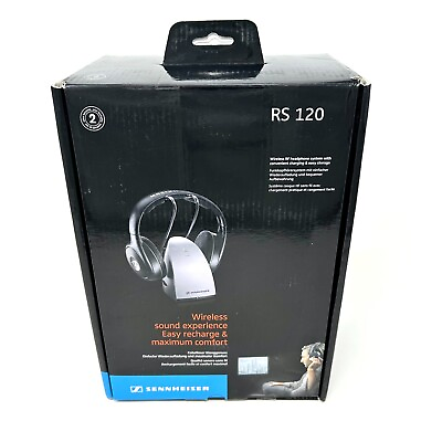 #ad Sennheiser RS 120 Wireless TV Headphones Black New Open Box $59.95